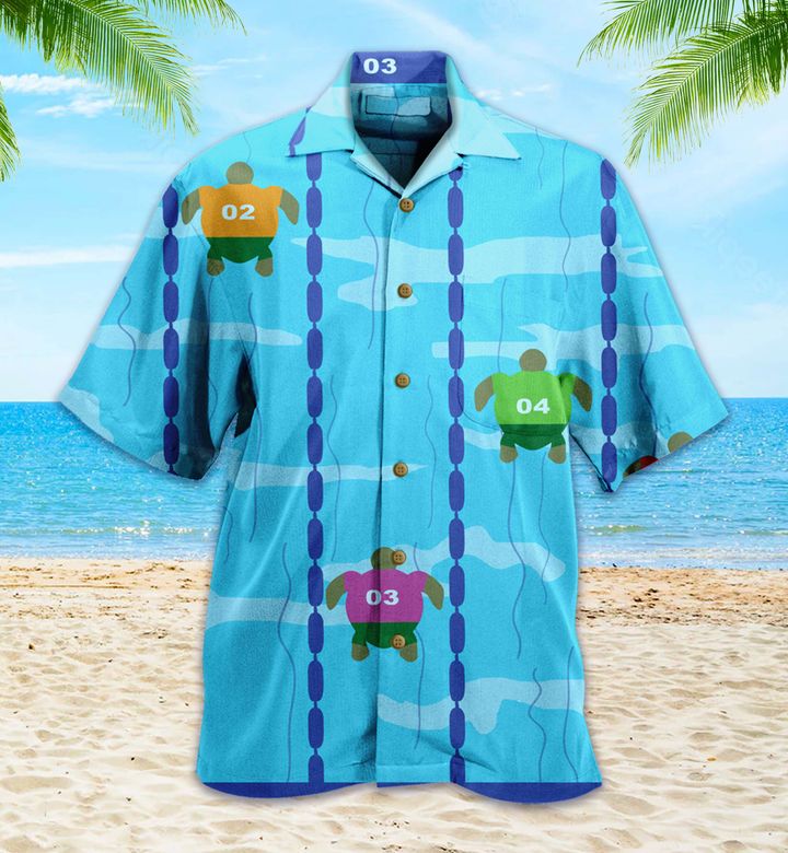 Cute Turtle Blue Hawaii Shirt Ha65398