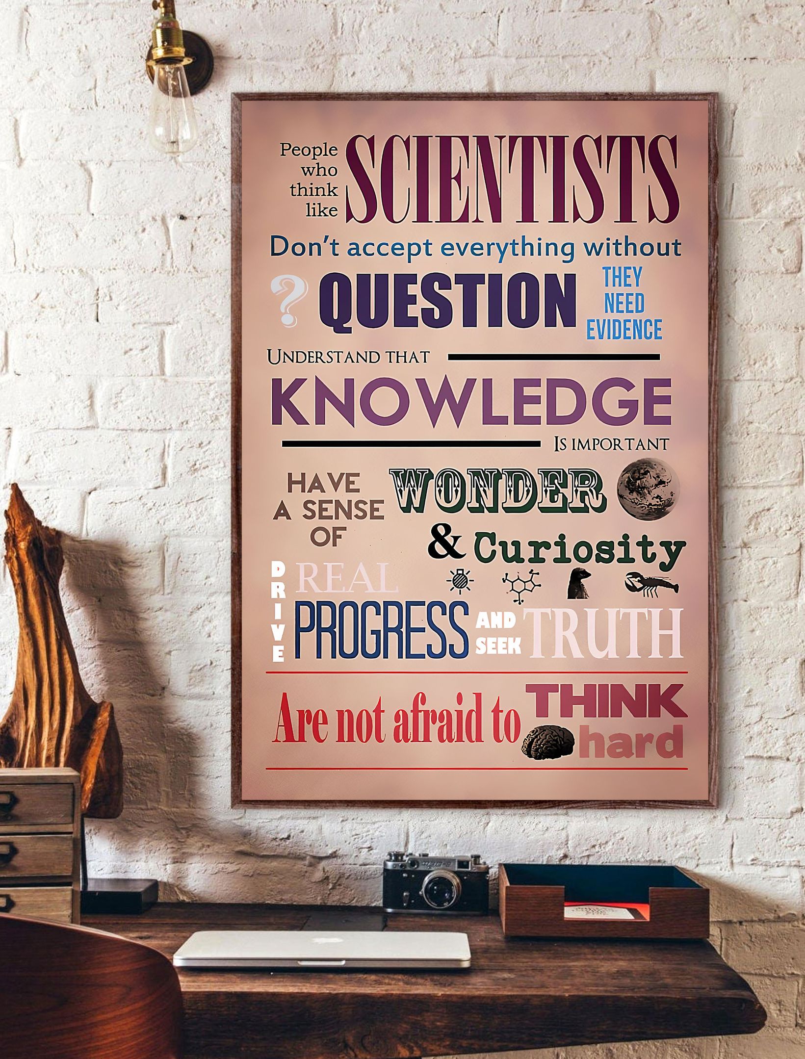 People Who Think Like Scientists Vertical Poster - Poster Art Design