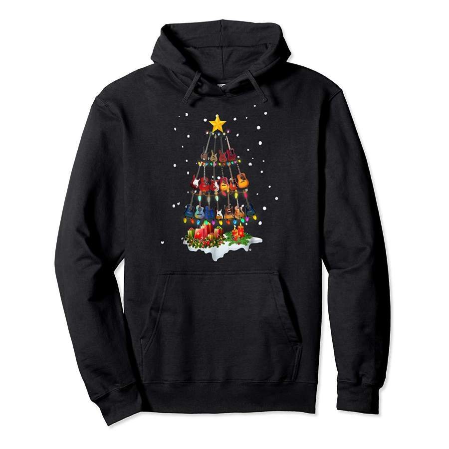 Guitar Christmas Tree T shirt Guitar Christmas Pajamas Gift Hoodie