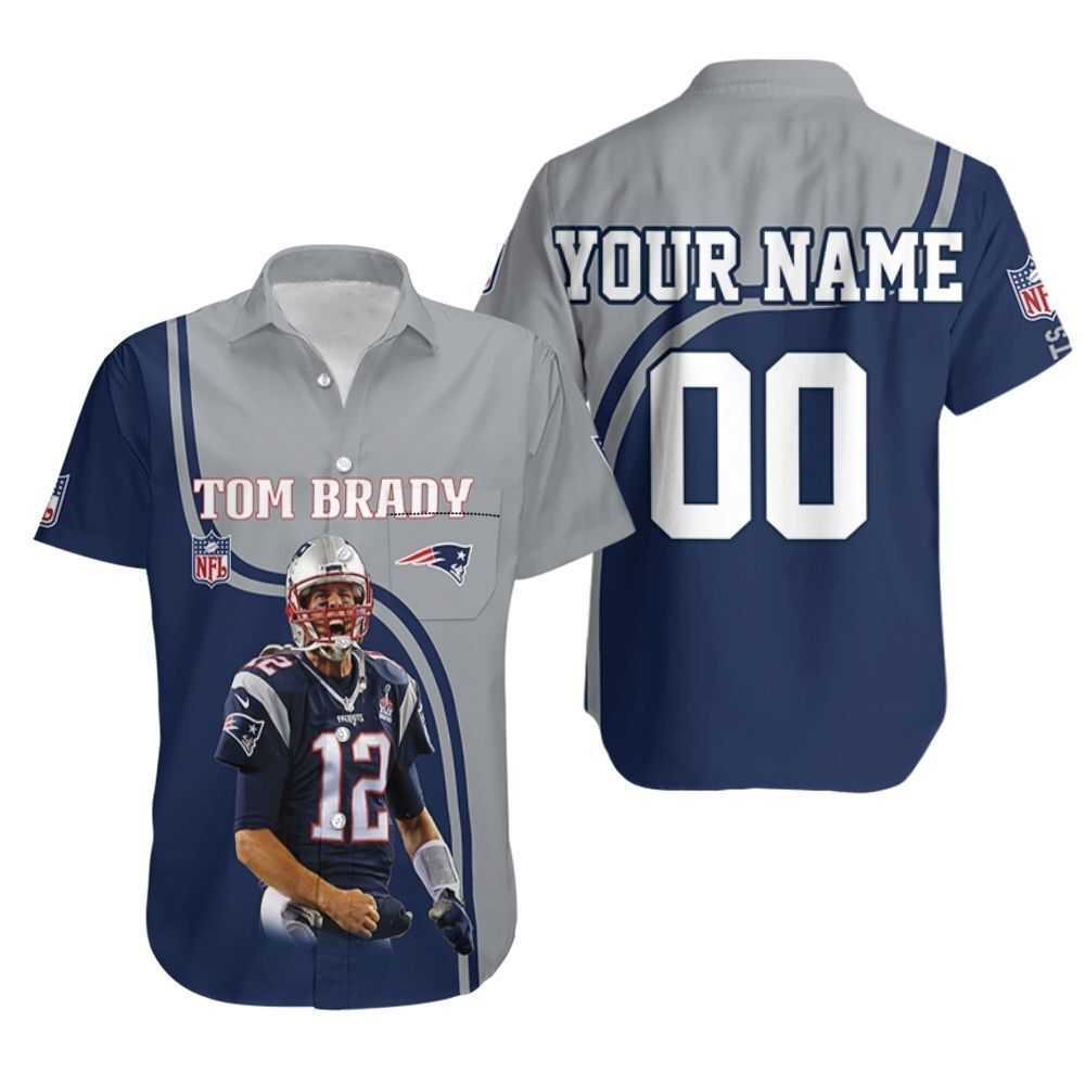 Tom Brady 12 New England Patriots Highlight Career Signatures For Fans 3D Personalized Hawaiian Shirt