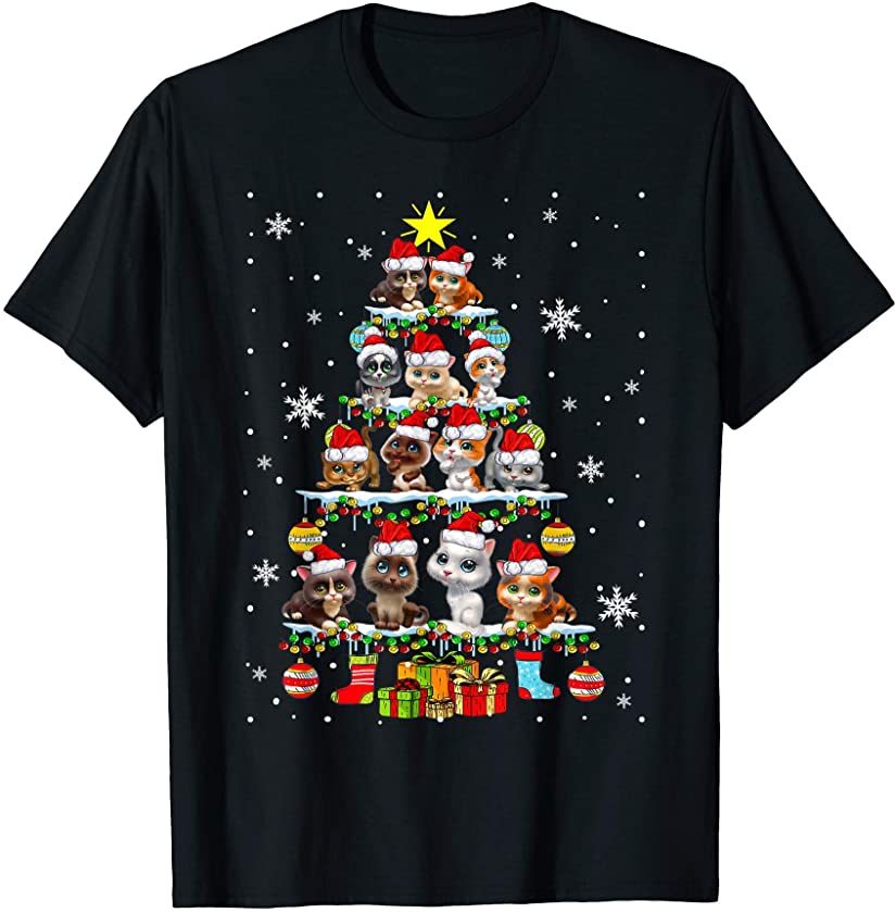 Cat Christmas Tree – Cool Kitty Kitten Lovers Holiday T-Shirt