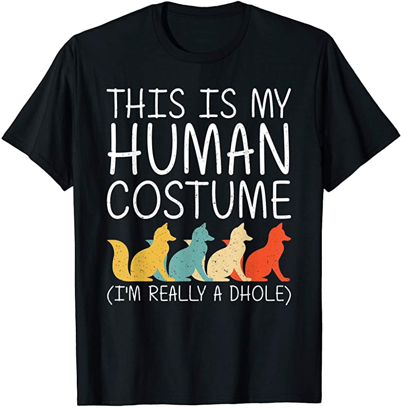 Dhole Halloween Human Costume Dog Pup Puppy Easy DIY Gift T-Shirt