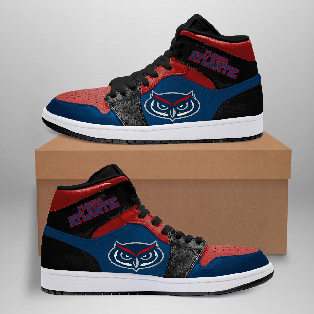 Florida Atlantic Owls Black Air Jordan Sneakers Shoes
