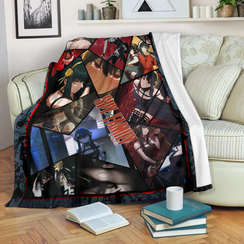 Yor Forger Spy X Family Fleece Blanket Anime Home Decor Custom For Fans Na042701