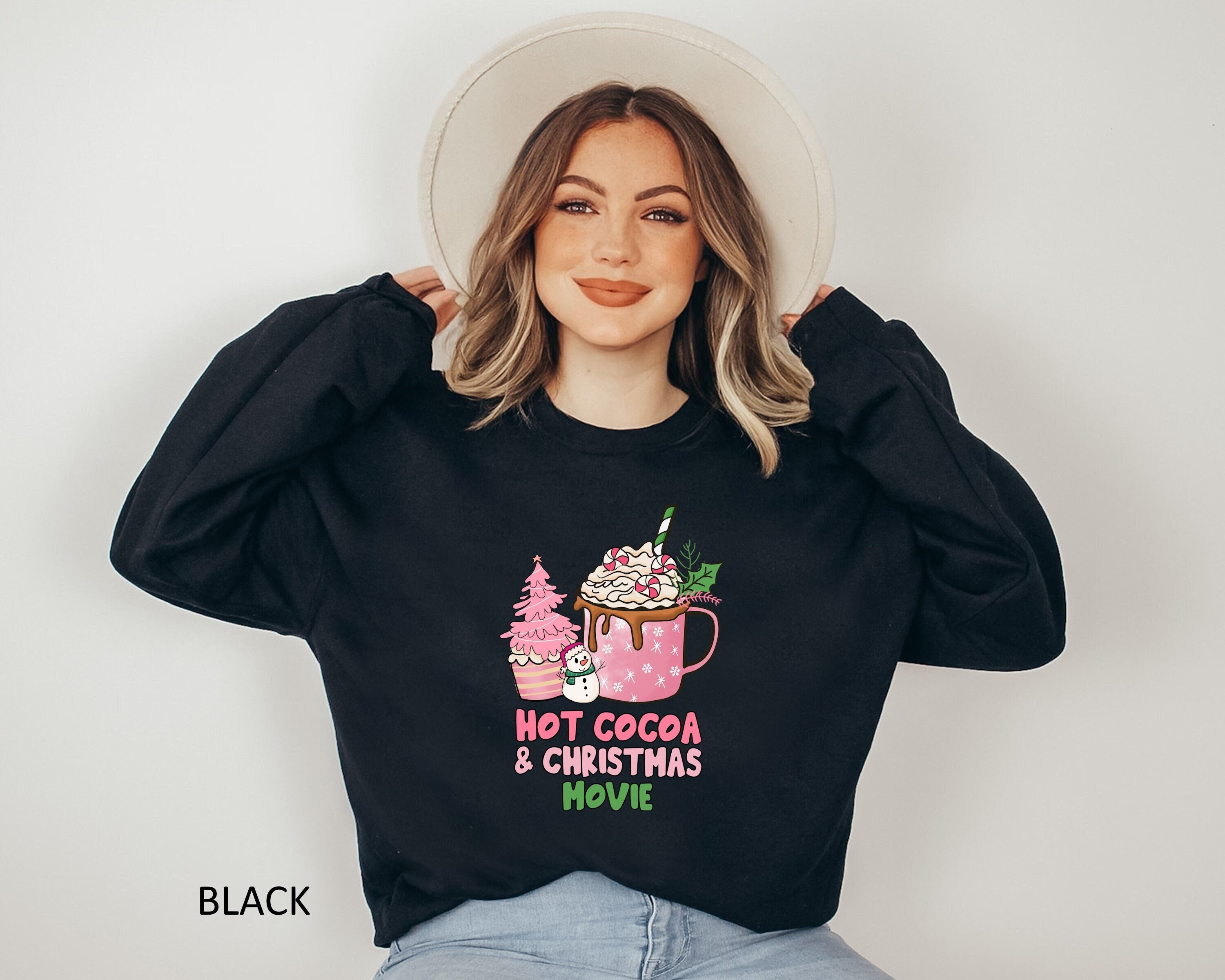 Hot Cocoa And Christmas Movies Sweatshirt, Hot Cocoa Sweatshirt, Holiday Sweatshirt, Christmas Sweatshirt, Christmas Sweater, Christmas Gift