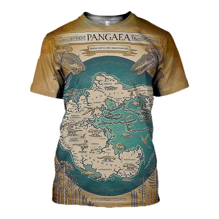 3D All Over Printed Dinosaur Map Shirts And Shorts