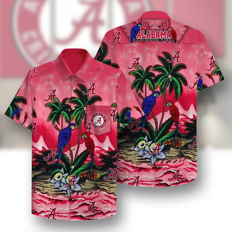 Alabama Crimson Unisex Hawaiian Shirt Pattern- Hawaii Shirt-Lan1