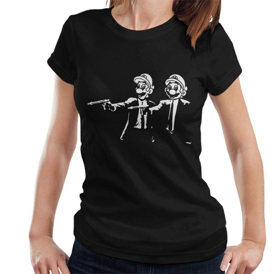 Super Mario Brothers Pulp Fiction Women’s T-Shirt