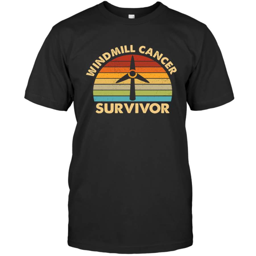 Windmill Cancer Survivor Vintage T Shirts