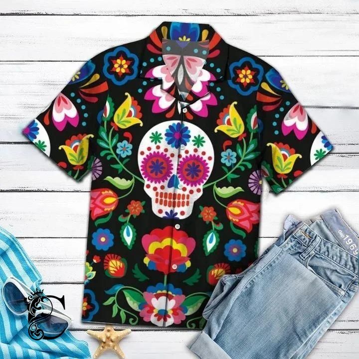 Beach Shirt Buy Amazing Sugar Skull Hawaiian Shirt- Chillicothemall