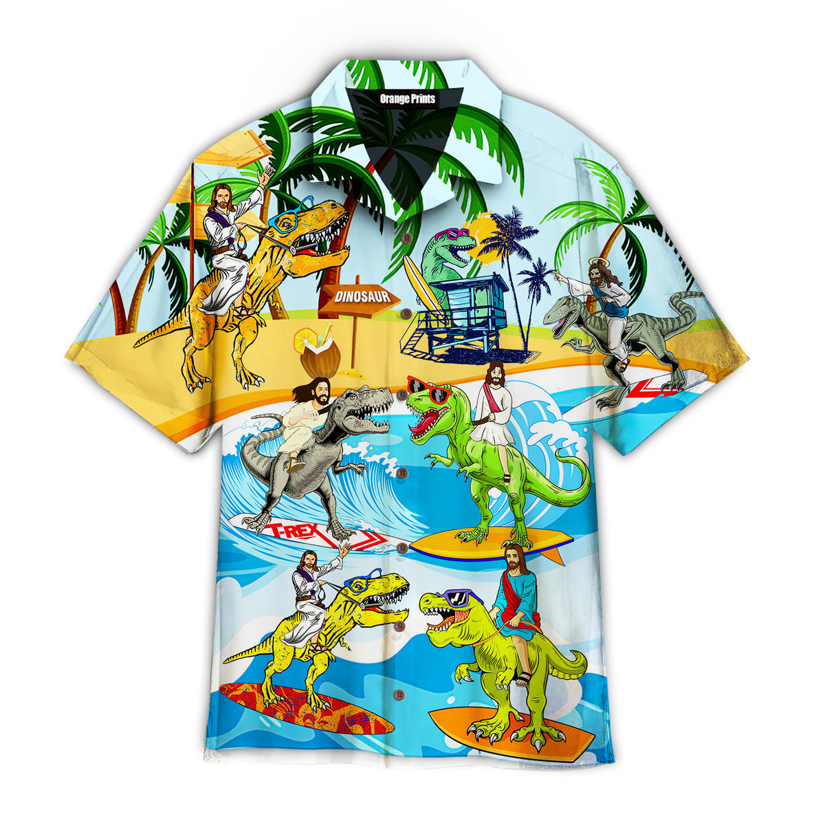 Jesus Ride A Dinosaur Aloha Hawaii Shirts For Men Women Ha99709