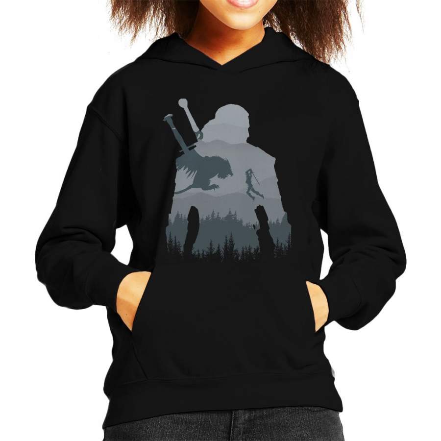 Wild Silhouette The Witcher Kid’s Hooded Sweatshirt