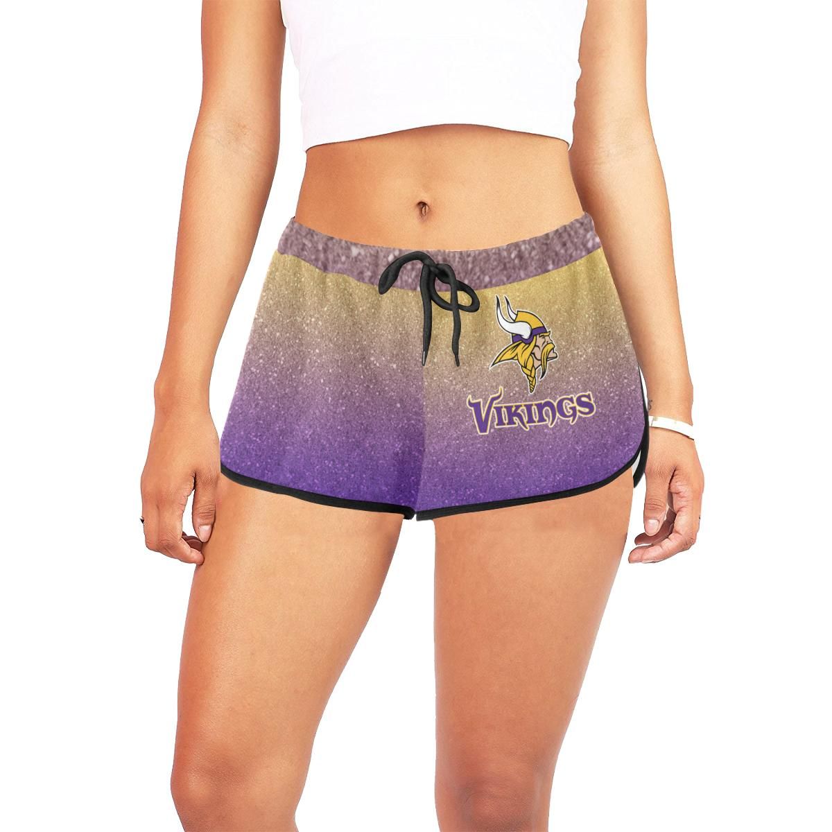 Minnesota Vikings Women’s All Over Print Casual Shorts Women’s All Over Print Relaxed Shorts