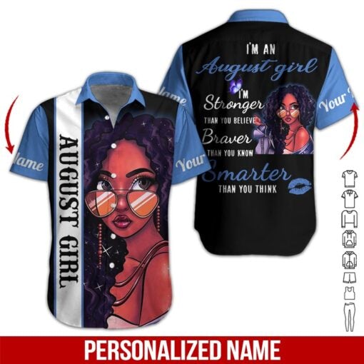 August Girl Custom Name Hawaii Shirt For Men Women Adult Ha2660