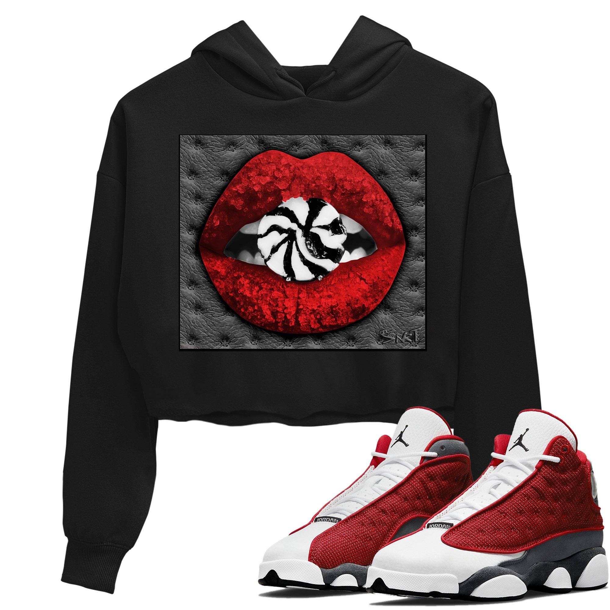 Lips Candy Crop Hoodie – Air Jordan 13 Red Flint