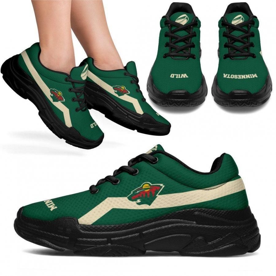 Edition Chunky Sneakers With Line Minnesota Wild Shoes #502