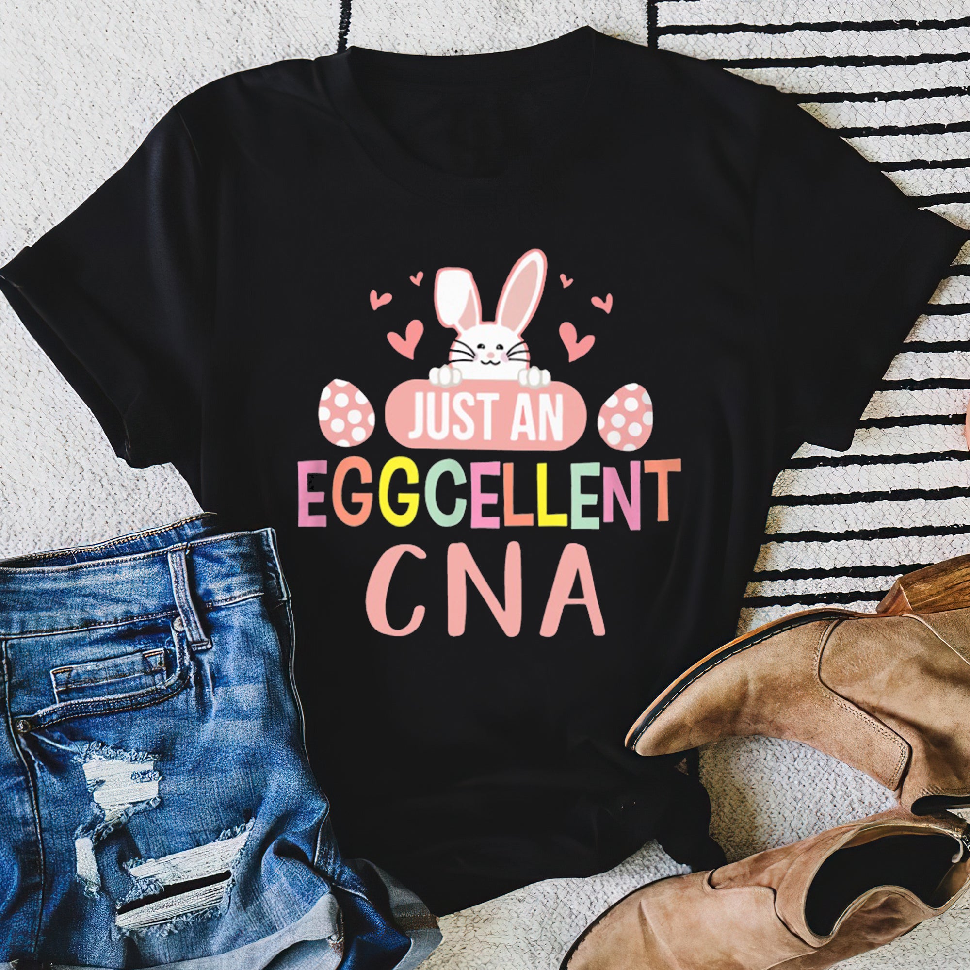 Just An Eggcellent Bunny Cna T Shirt