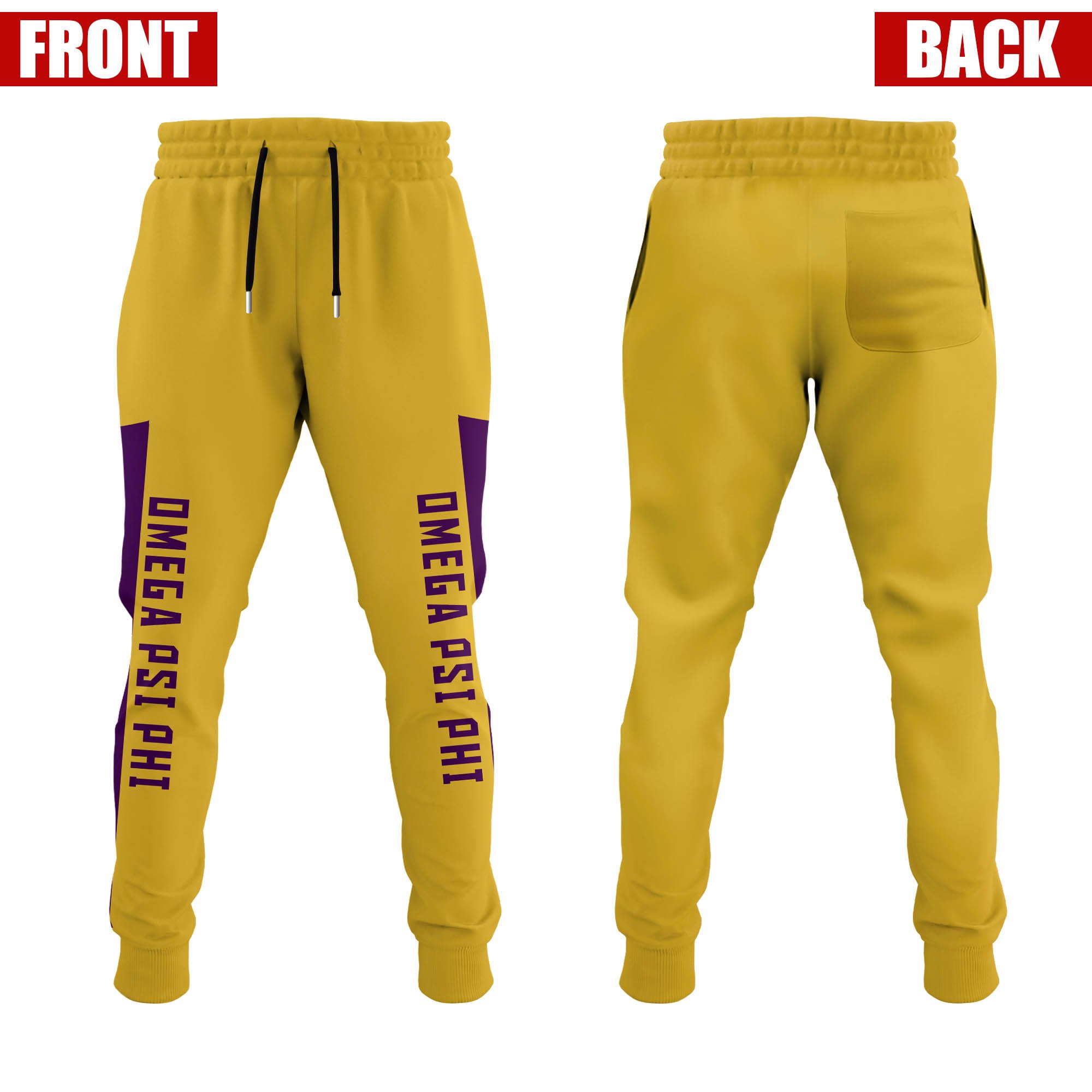 Omega Psi Phi Fraternity 1911 3D Jogger Sweatpant