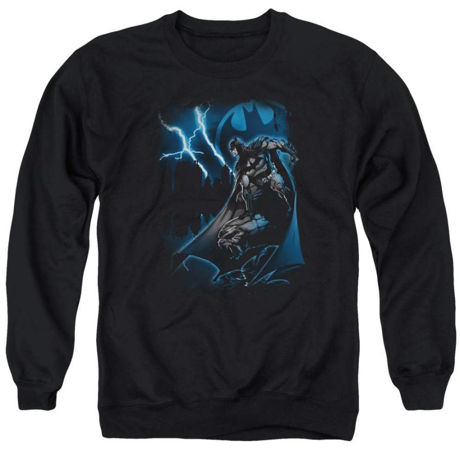 Batman – Lightning Strikes Adult Crewneck Sweatshirt