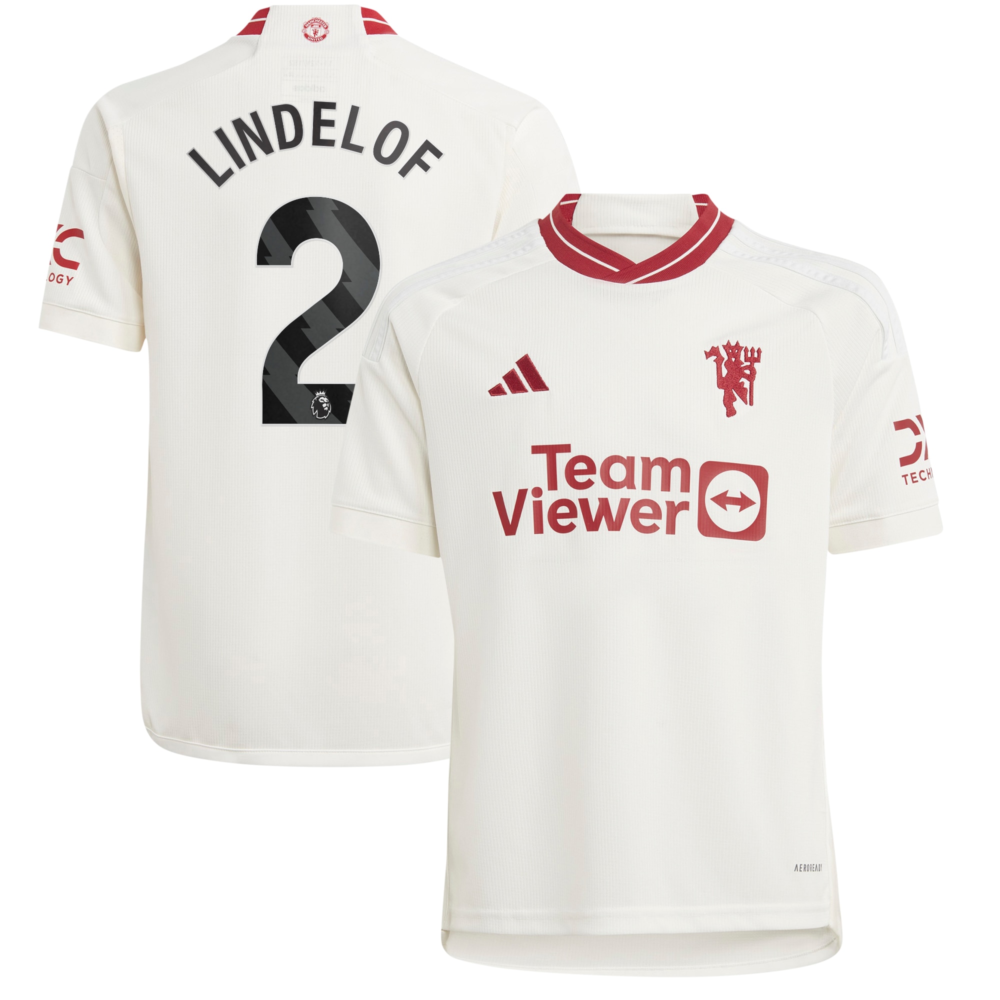 Victor Lindelof Manchester United Youth 2023/24 Third Replica Player Jersey – White