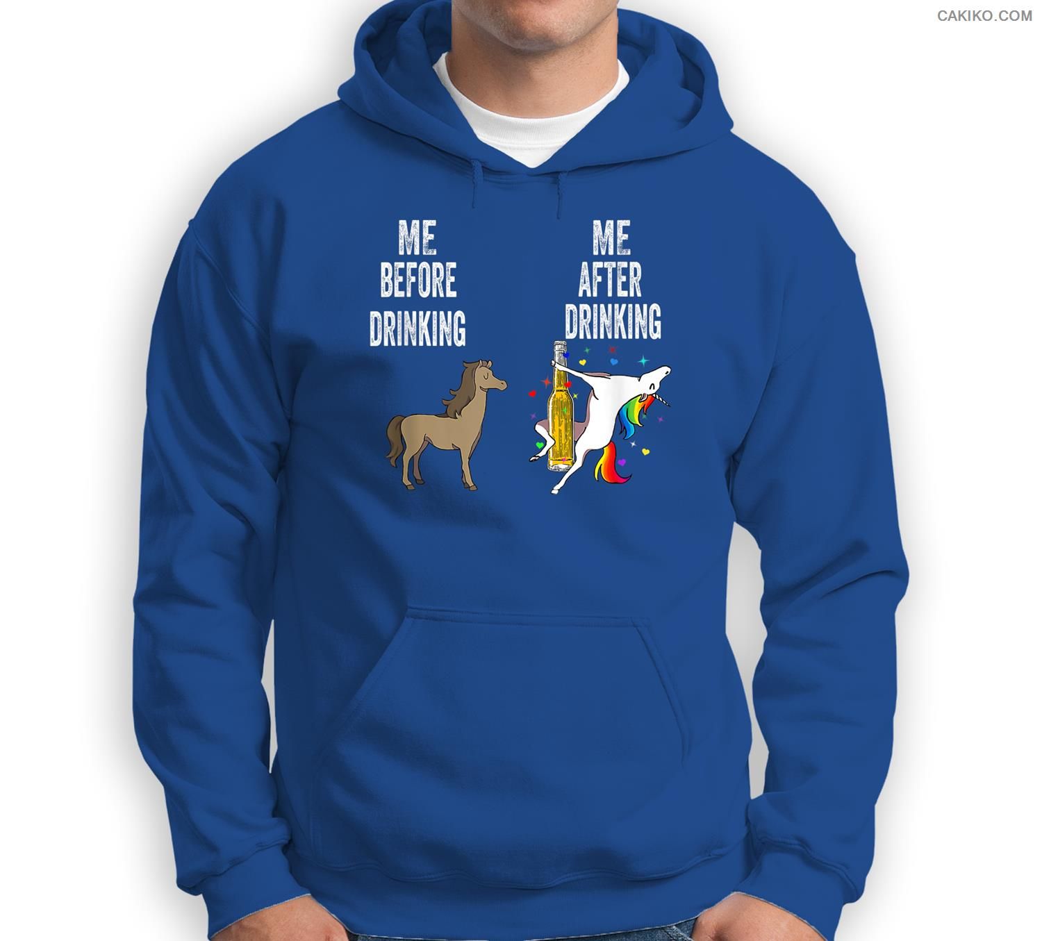 Funny Unicorn Me Before And After Drinking Beer Sweatshirt & Hoodie