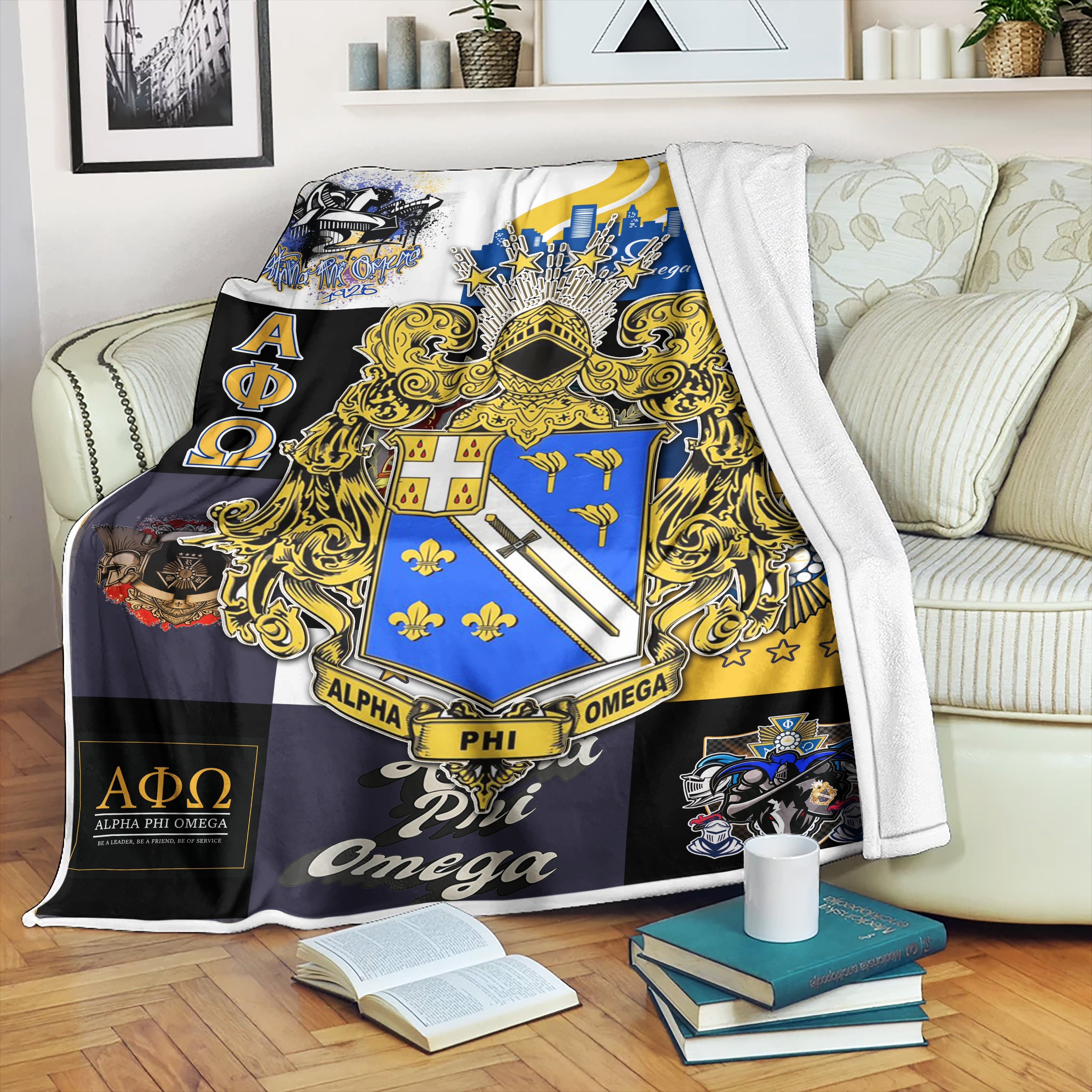 Wonderprint Premium Blanket Alpha Phi Omega Leaders Blanket Lt10