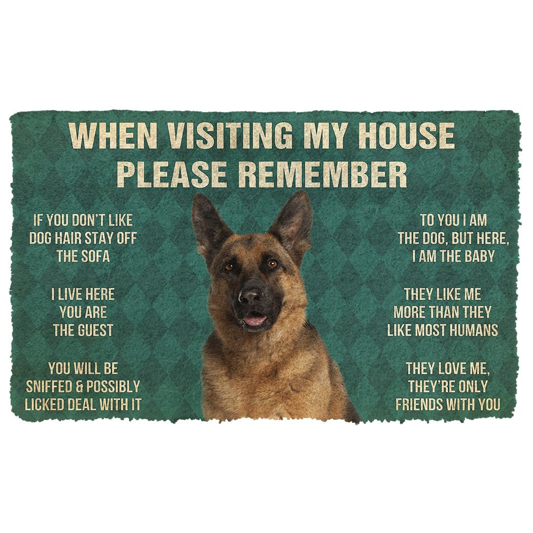 Gearhumans 3D Please Remember German Shepherd Dog’S House Rules Doormat