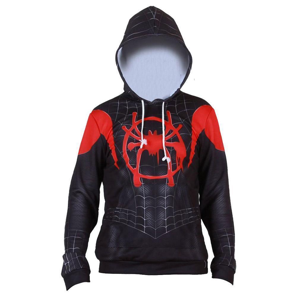 Kids Miles Morales Spider-Gwen Hoodie 3D Printed Sweatshirts Cosplay Costume