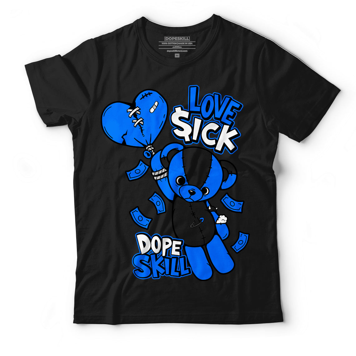 Yz 350 Boost V2 Dazzling Blue Dopeskill T-Shirt Love Sick Graphic