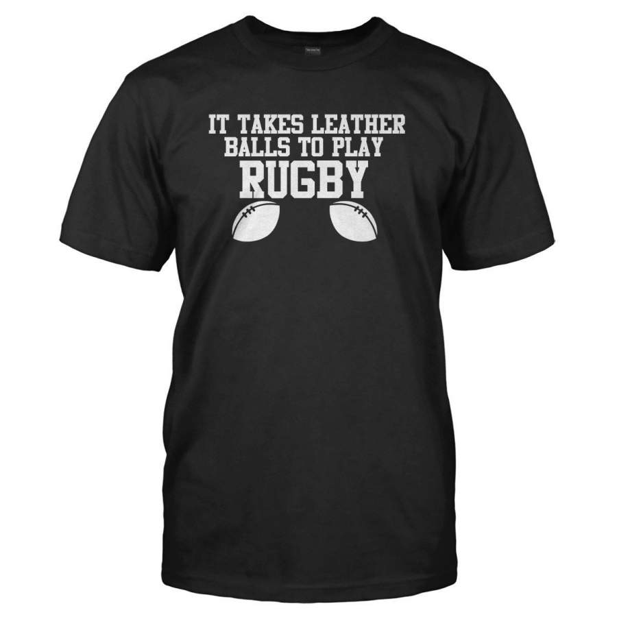 Leather Balls – Rugby – T Shirt