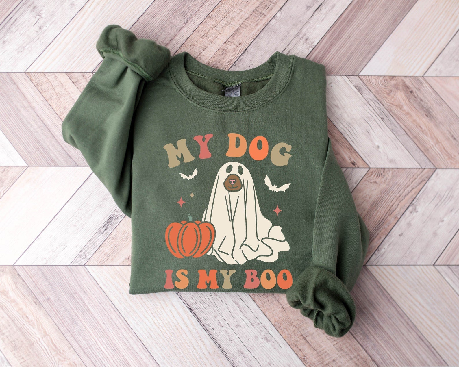 Halloween Dog Sweatshirt 2D Crewneck Sweatshirt All Over Print Sweatshirt For Women Sweatshirt For Men Sws3855