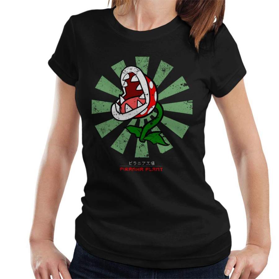 Piranha Plant Retro Japanese Mario Women’s T-Shirt