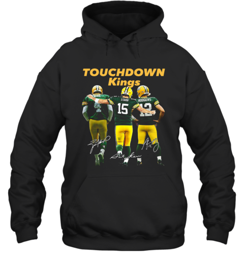 Touchdown Kings Green Bay Packers Favre Starr Rodgers Signature Hoodie