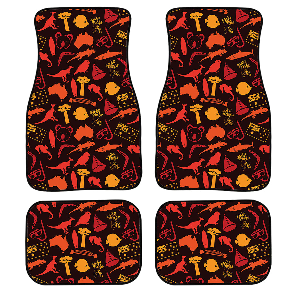 Australia Country Pattern Print Front And Back Car Floor Mats, Front Car Mat