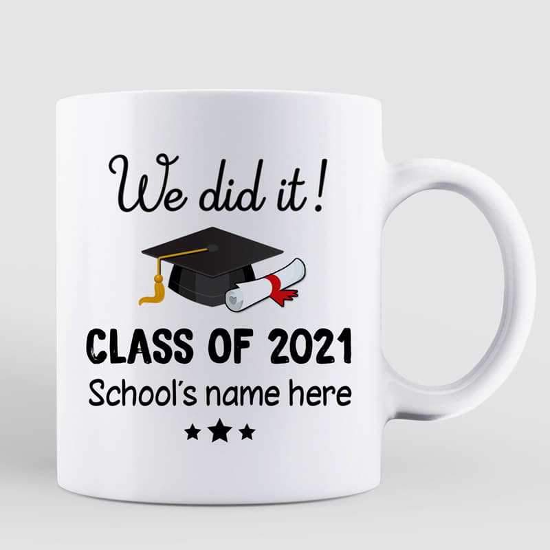 Senior 2021 Besties We Did It Personalized Mug