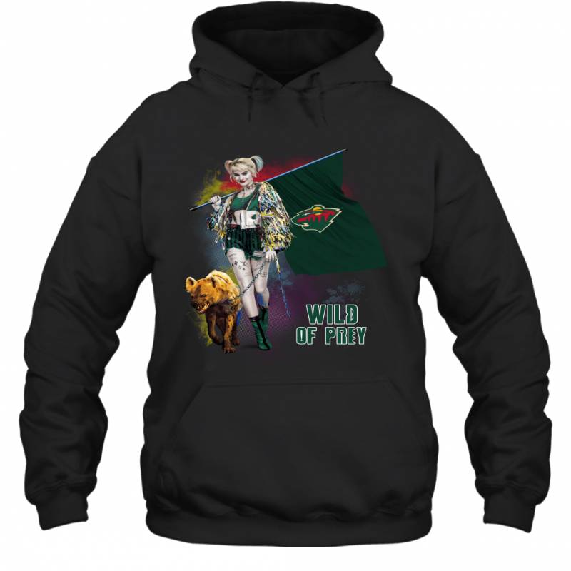 Harley Quinn flag Minnesota Wild Of Prey Hoodie