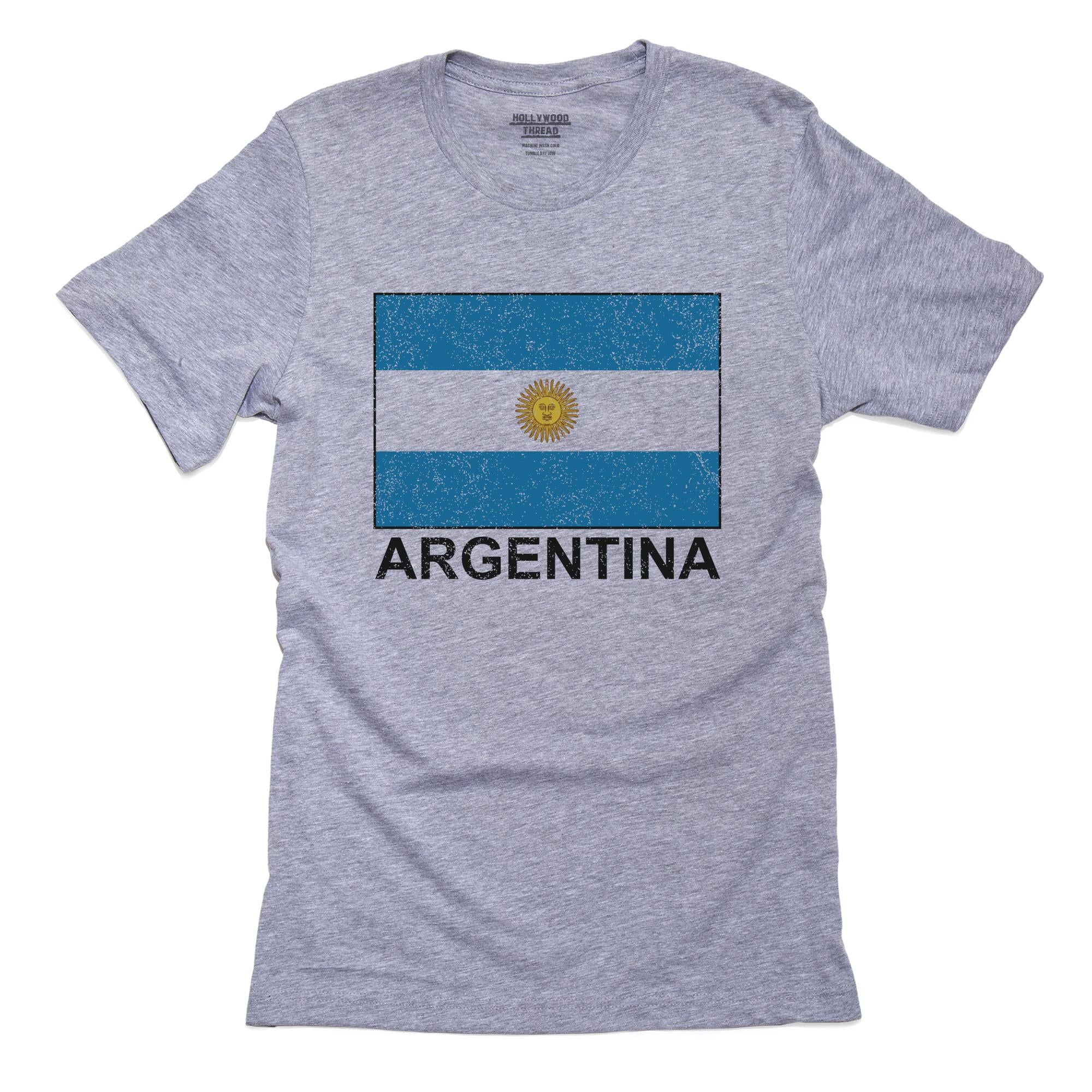 Argentina Flag – Special Vintage Edition T-Shirt, Framed Print, Pillow, Golf Towel