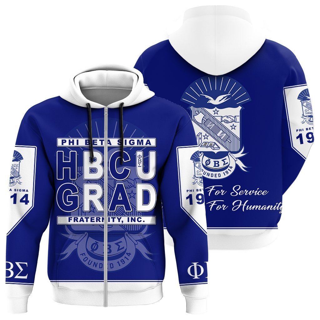 Fraternity Hoodie – Phi Beta Sigma Zip Hoodie Hbcu Style