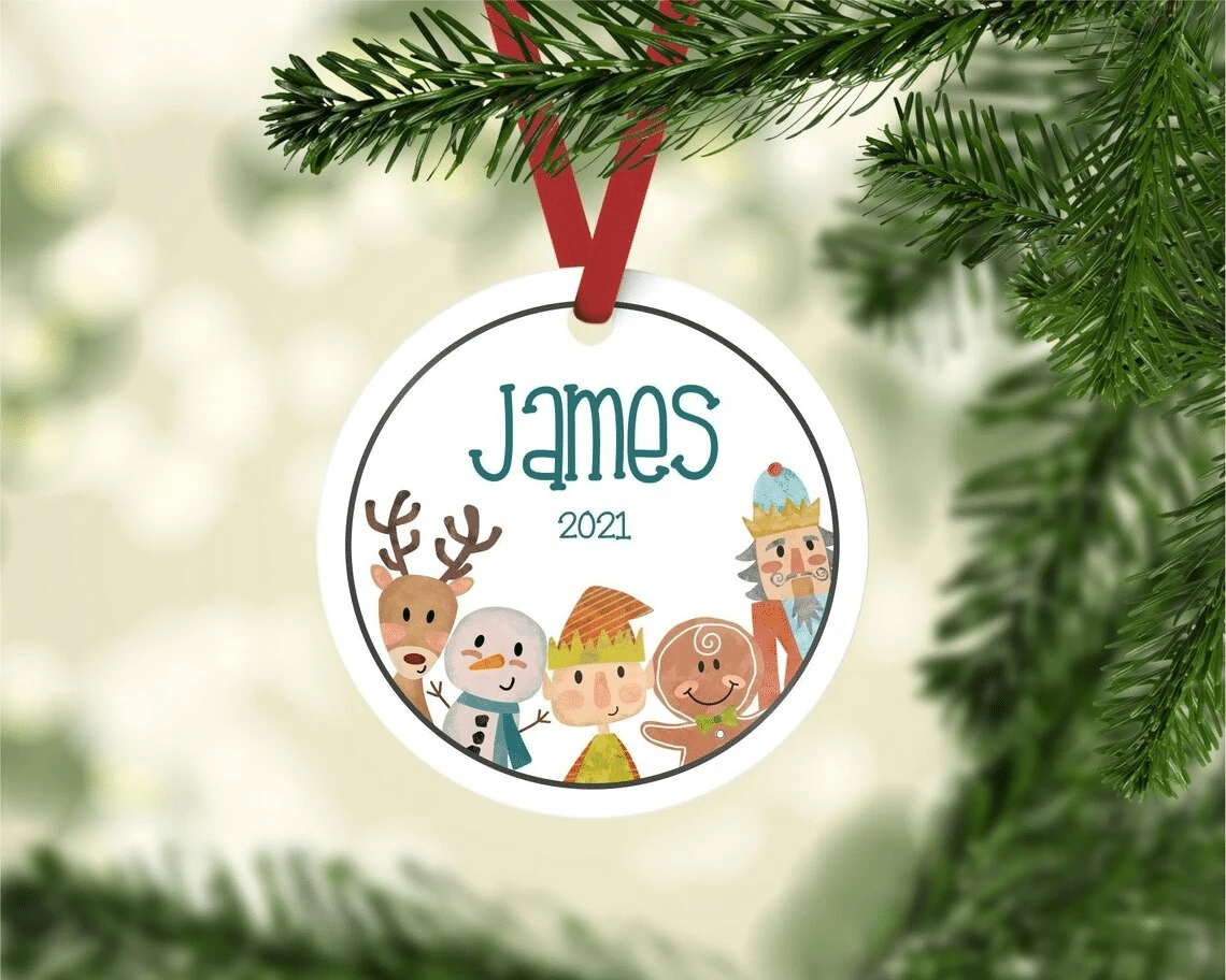 [Personalized Name & Number] Christmas Ornament, Christmas Boy Ornament, Christmas Tree Decoration, Christmas Home Decor