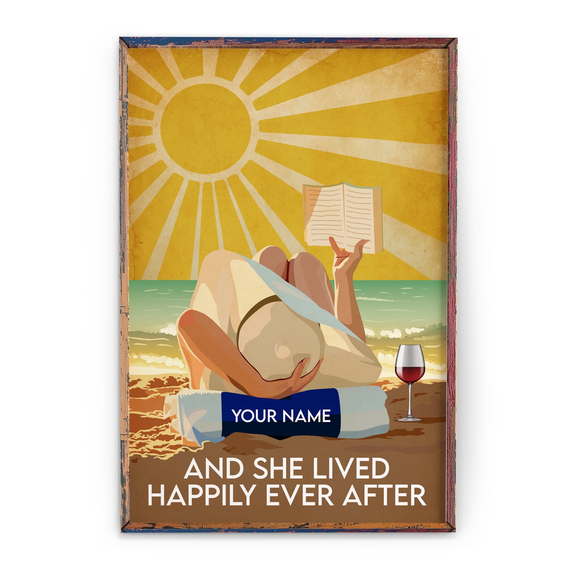 Beach - And She Lived Happily Ever After Poster - Poster Art Design