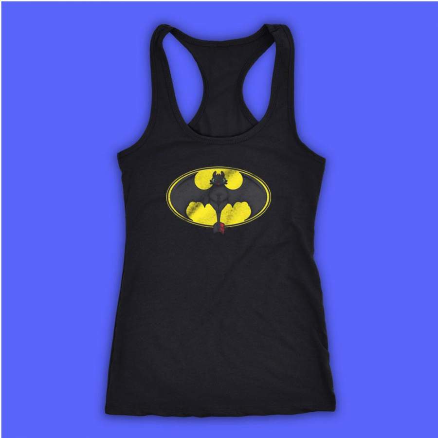 Toothless Spoof Batman Women’S Tank Top Racerback