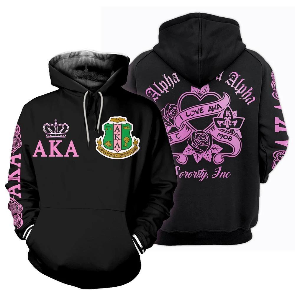 Greek Life Hoodie – Crown Alpha Kappa Alpha Pullover