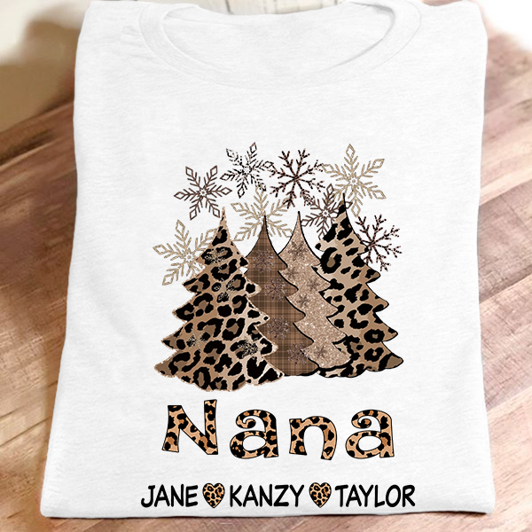 Nana – Leopard Pine Art | Personalized T-Shirt