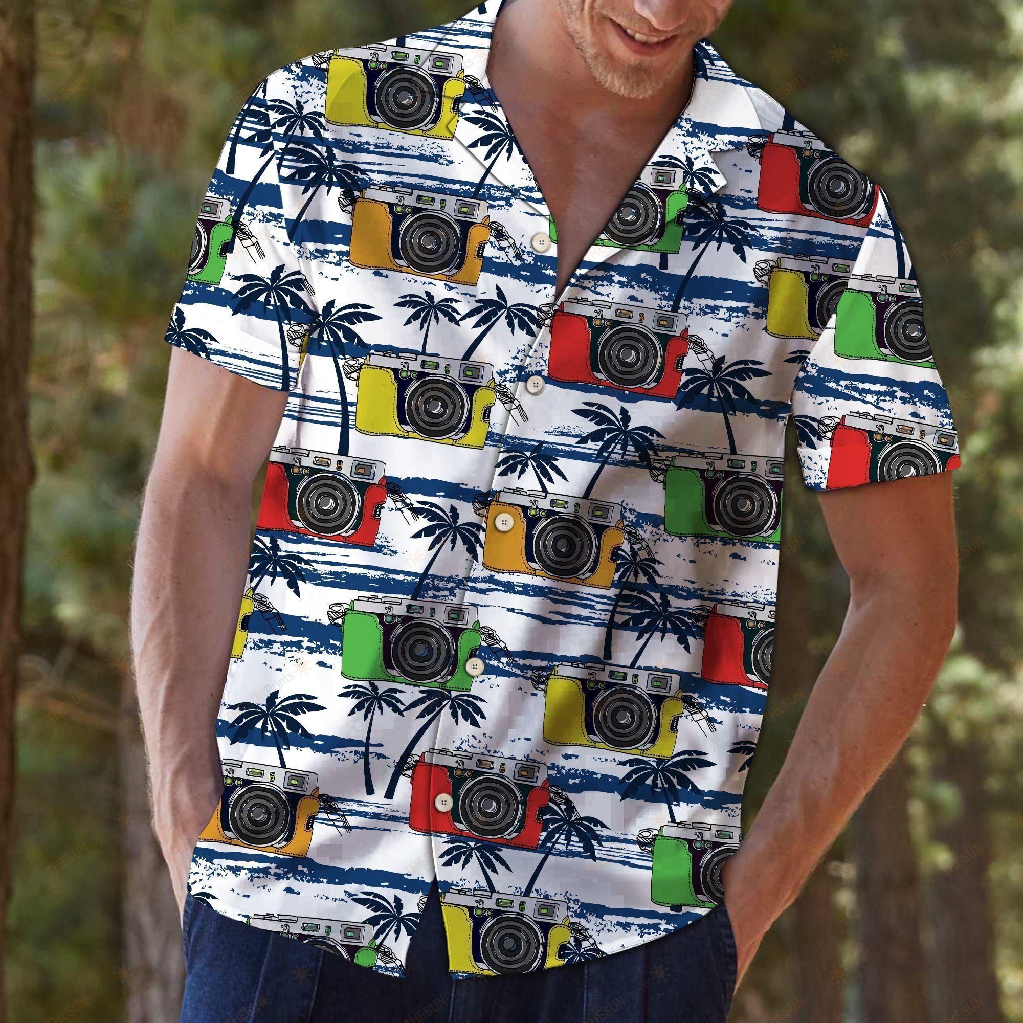 Photograph Sea Palm Tree Hawaiian Shirt Ha87698