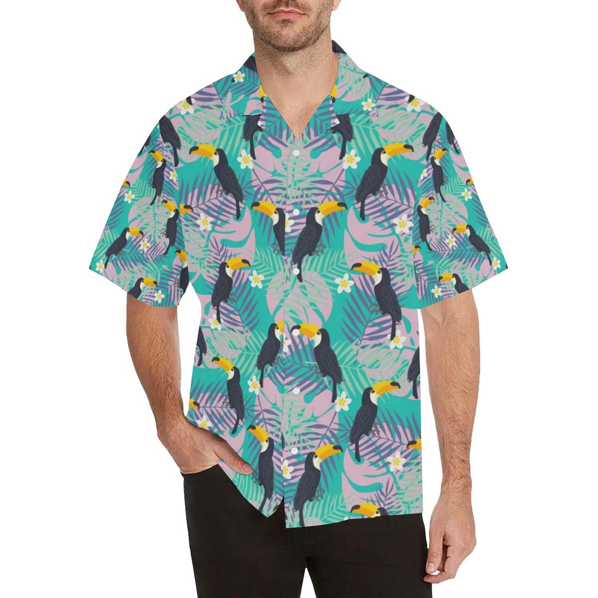 Toucan Pattern Background All Over Print Hawaii Shirt Ha63138