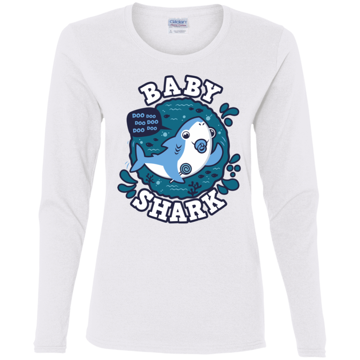 Shark Family Trazo – Baby Boy Chupete Women’S Long Sleeve T-Shirt