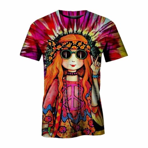 Hippie Beautiful Girl 3D All Over Printed Shirts For Men And Women, Gift For Hippie Lover, Hippie Soul