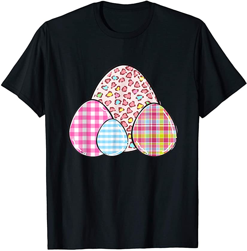 Ph 2021 Easter Leopard Pink Pastel Eggs Kids Gift T-Shirt