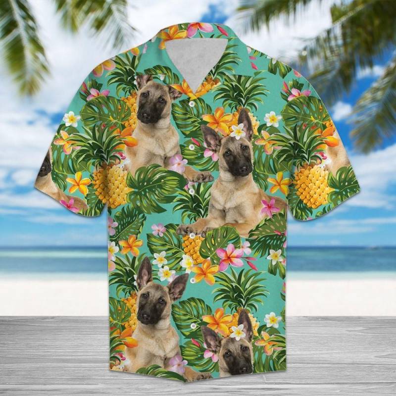 Artsyhomes Tropical Pineapple Belgian Shepherd Hawaiian Ha46728