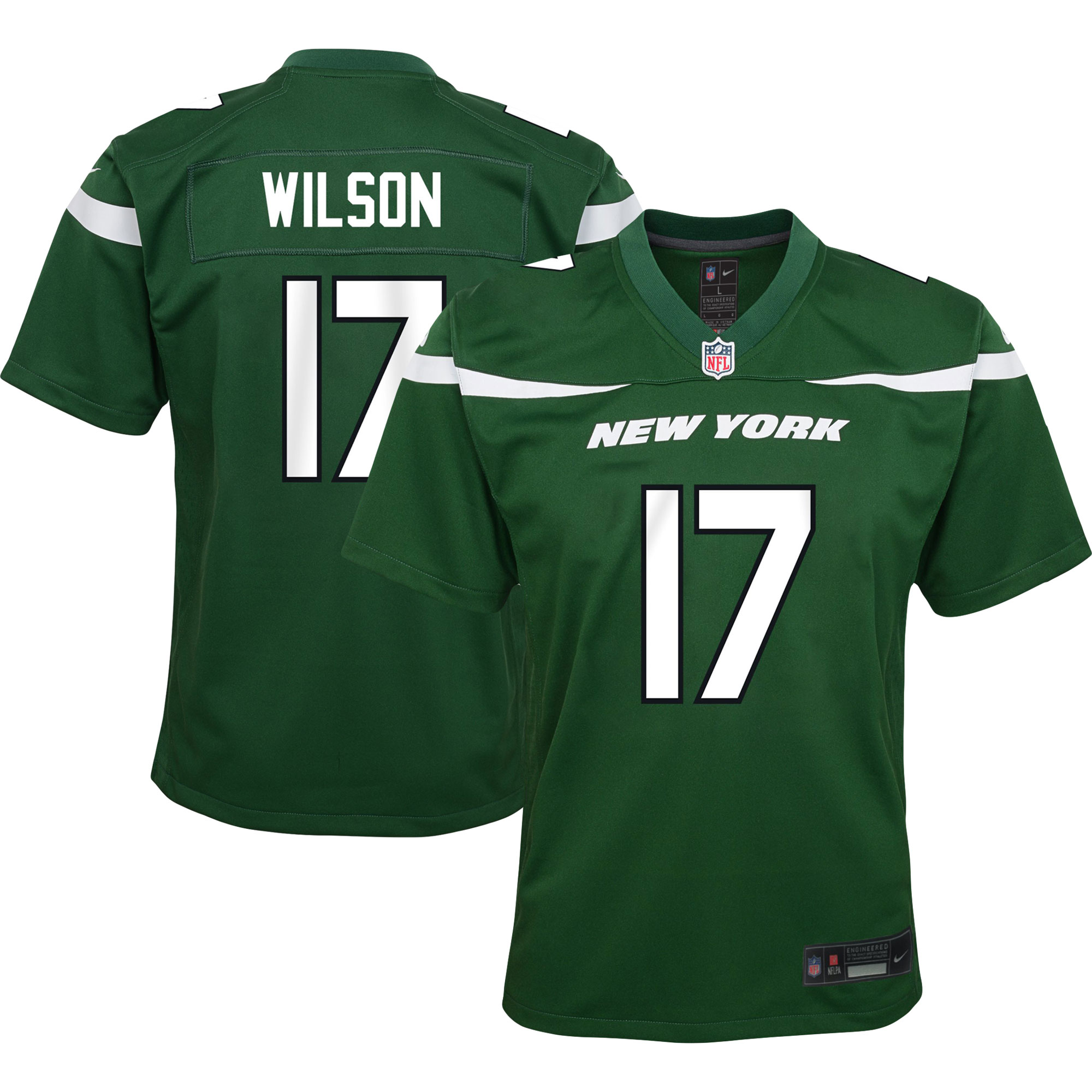 Garrett Wilson New York Jets Youth Game Jersey – Green